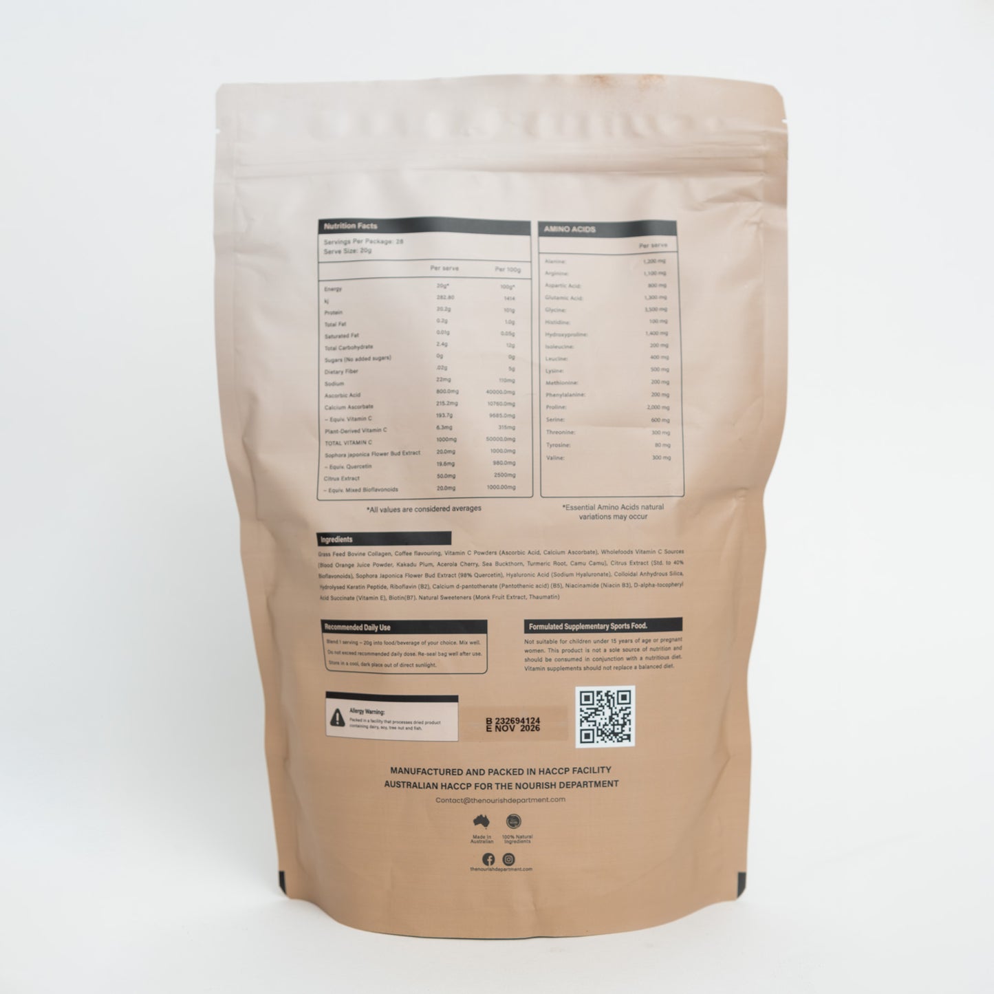 Coffee Collagen Peptides 280g